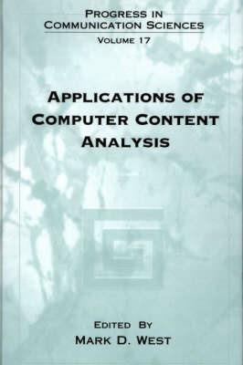 Applications of Computer Content Analysis - cover