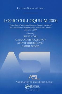 Logic Colloquium 2000 (hardcover): Lecture Notes in Logic, 19 - cover