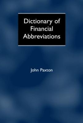 Dictionary of Financial Abbreviations - cover