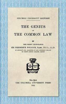 The Genius of the Common Law (1912) - Frederick Pollock - cover