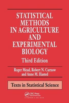 Statistical Methods in Agriculture and Experimental Biology - Roger Mead - cover