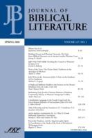 Journal of Biblical Literature, Spring 2008 - cover
