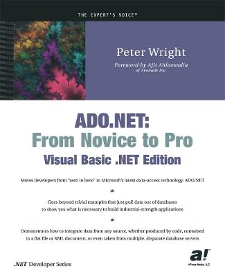 ADO.NET: From Novice to Pro, Visual Basic .NET Edition - Heather Wright - cover