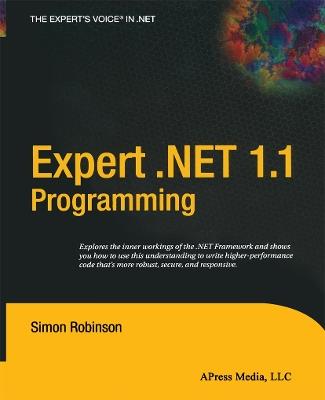 Expert .NET 1.1 Programming - Simon Robinson - cover