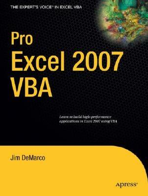 Pro Excel 2007 VBA - Jim DeMarco - cover