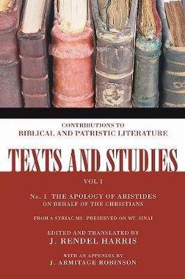 Apology of Aristides: On Behalf of the Christians Number 2 - cover