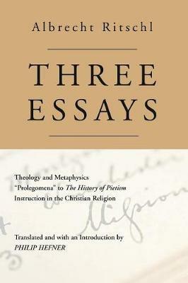 Three Essays - Albrecht Ritschl - cover