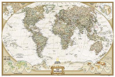World Executive, Poster Size, Tubed: Wall Maps World - National Geographic Maps - cover