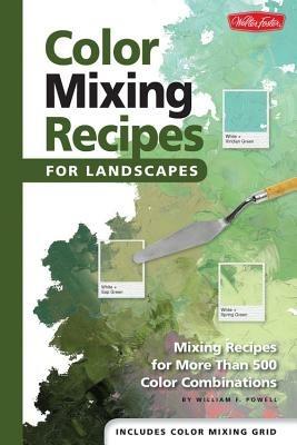 Color Mixing Recipes for Landscapes: Mixing recipes for more than 400 color combinations - William F Powell - cover