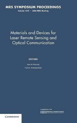 Materials and Devices for Laser Remote Sensing and Optical Communication: Volume 1076 - cover