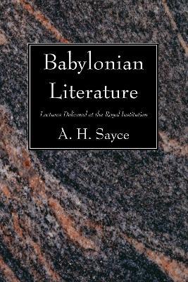 Babylonian Literature - A H Sayce - cover