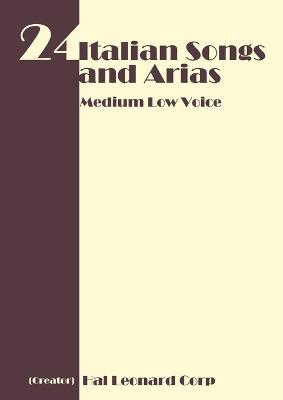24 Italian Songs and Arias - Medium Low Voice - cover