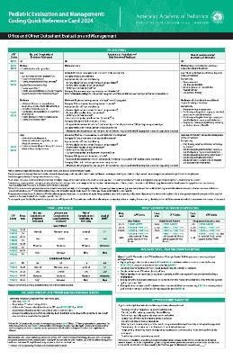 Pediatric Evaluation and Management: Coding Quick Reference Card 2024 - American Academy of Pediatrics Committee on Coding and Nomenclature - cover