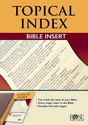 BOOK: Topical Bible Index Insert - Rose Publishing - cover