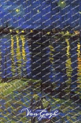 Starry Night Over the Rhone Van Gogh Note Book: Hardcover Journal Notebook Diary with Dot Grid, Lined, Blank Vintage Paper for Writing Drawing Journaling - Sketchlogue - cover