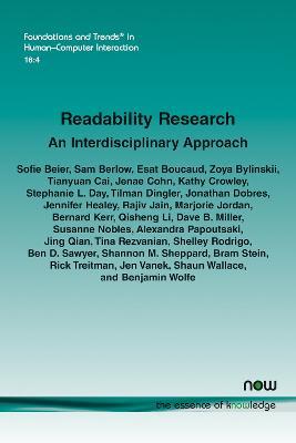 Readability Research: An Interdisciplinary Approach - Sofie Beier,Sam Berlow,Esat Boucaud - cover
