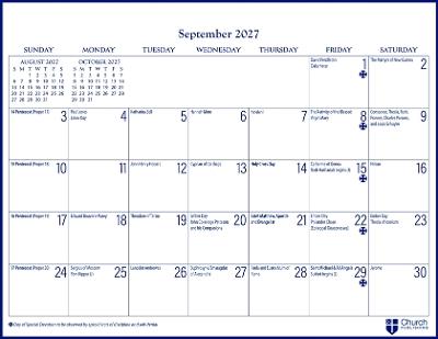 2027 Parish Wall Calendar: September 2026 to December 2027 - cover