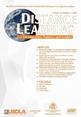 Distance Learning - Volume 16 Issue 2 2019 - cover