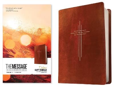 The Message Deluxe Gift Bible, Dark Brown Gold - Eugene H. Peterson - cover