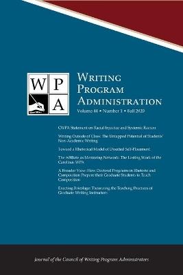 Wpa: Writing Program Administration 44.1 (Fall 2020) - cover