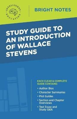 Study Guide to an Introduction of Wallace Stevens - cover