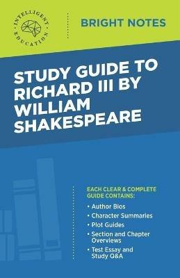 Study Guide to Richard III by William Shakespeare - cover