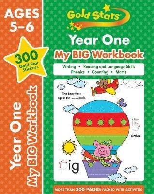 Gold Stars Year One My BIG Workbook (Includes 300 gold star stickers, Ages 5 - 6) - cover
