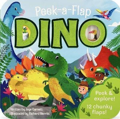 Dinosaur Peek a Flap Children's Board Book - cover