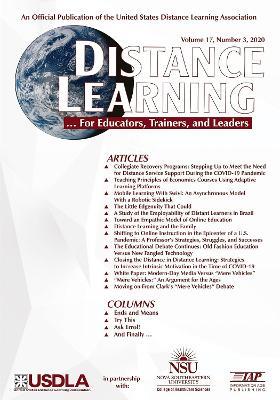 Distance Learning Volume 17 Issue 3 2020 - cover