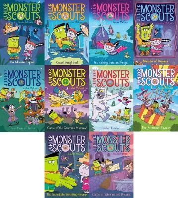 The Junior Monster Scouts Tiny-But-Terrifying Collected Set: The Monster Squad; Crash! Bang! Boo!; It's Raining Bats and Frogs!; Monster of Disguise; Trash Heap of Terror; Curse of the Crummy Mummy!; Chiller Thriller!; The Rottenest Reunion; The Incredible Shrinking Grump; Castle of Schemes and Dreams - Joe McGee - cover