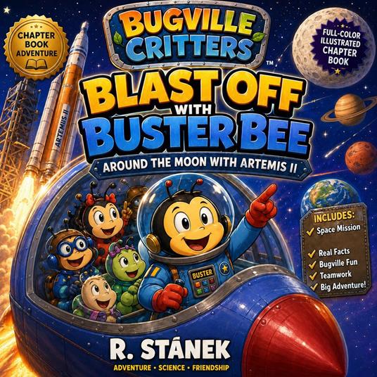 Blast Off With Buster Bee Around the Moon with Artemis II (A Bugville Critters Story) - R. Stanek - ebook