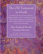 The Old Testament in Greek, Volume I The Octateuch, Part IV Joshua, Judges and Ruth