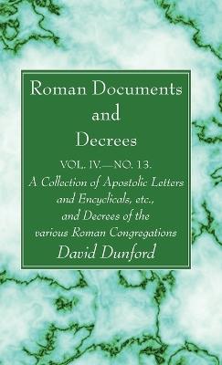 Roman Documents and Decrees, Volume IV - No. 13 - cover