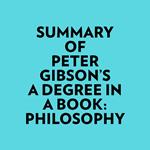 Summary of Peter Gibson's A Degree In A Book: Philosophy