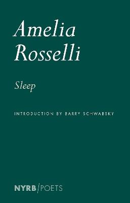 Sleep - Amelia Rosselli - cover