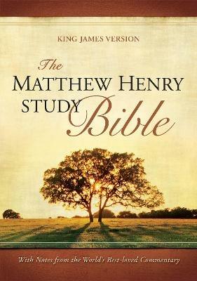 The Matthew Henry Study Bible (Red Letter, Bonded Leather, Black) - cover