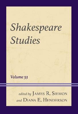 Shakespeare Studies: Volume 53 - cover