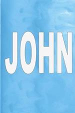 John: 100 Pages 6 X 9 Personalized Name on Journal Notebook
