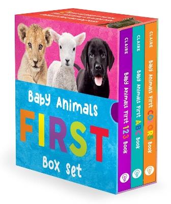Baby Animals First Box Set: 123, ABC, Colors - Alexandra Claire - cover