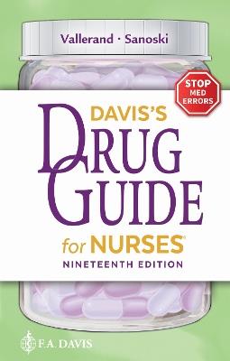 Davis's Drug Guide for Nurses - April Hazard Vallerand,Cynthia A. Sanoski - cover