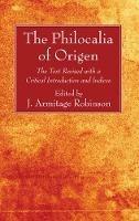 The Philocalia of Origen - Origen - cover