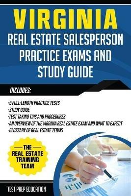 Virginia Real Estate Salesperson Practice Exams and Study Guide - The Real Estate Training Team - cover