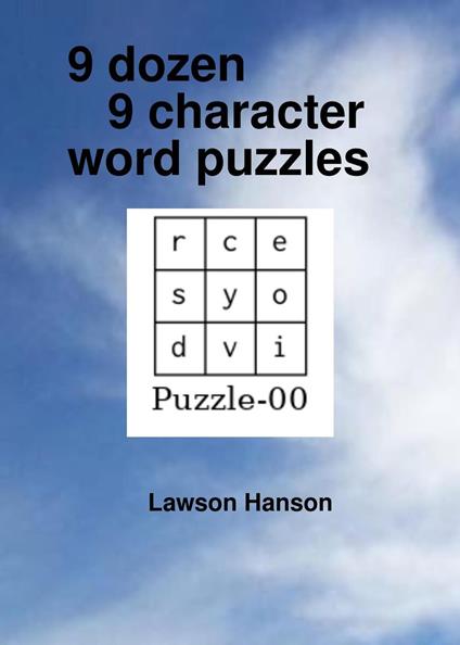 9 dozen 9 character word puzzles