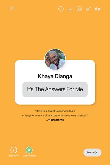 It’s The Answers For Me