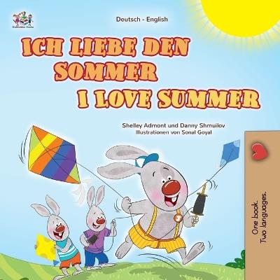 I Love Summer (German English Bilingual Children's Book) - Shelley Admont,Danny Shmuilov,Kidkiddos Books - cover