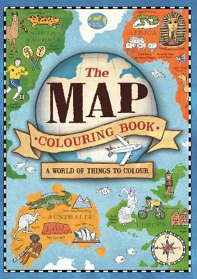 The Map Colouring Book: A World of Things to Colour - Natalie Hughes - cover