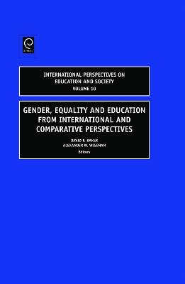 Gender, Equality and Education from International and Comparative Perspectives - cover