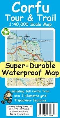 Corfu Tour & Trail Super-Durable Map - David Brawn - cover