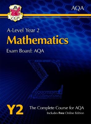 A-Level Maths for AQA: Year 2 Student Book with Online Edition - CGP Books - cover