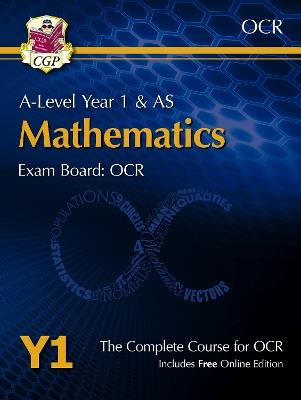 A-Level Maths for OCR: Year 1 & AS Student Book with Online Edition - CGP Books - cover